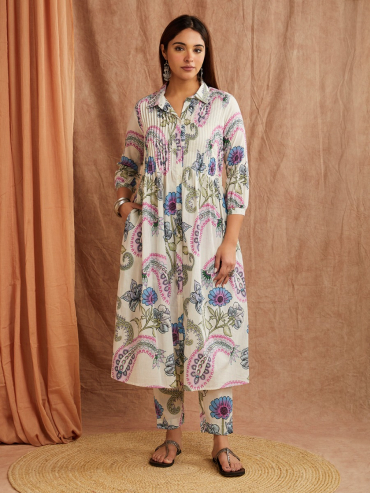 Multi Printed Printed Co-Ord Set- Set of 2